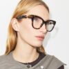 Pierced Oversized Cat-Eye Eyeglasses