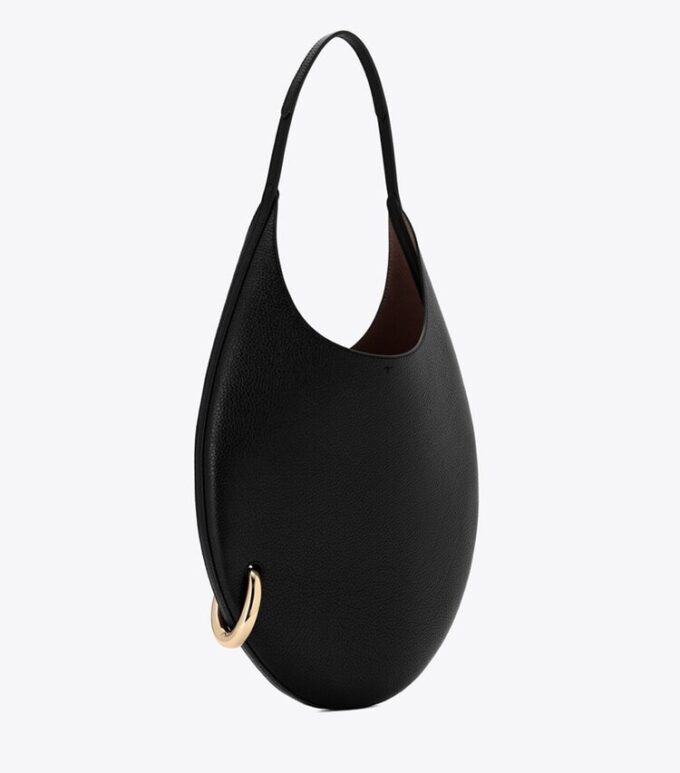 Pierced Pebbled Handbag