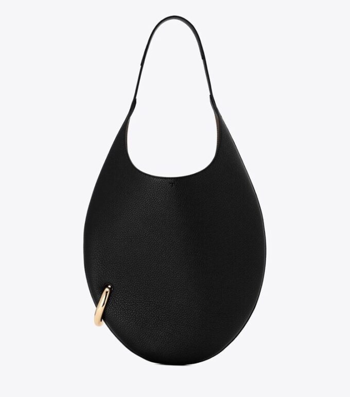 Pierced Pebbled Handbag