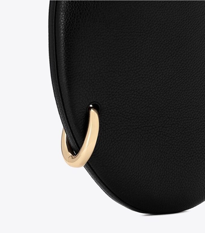 Pierced Pebbled Handbag
