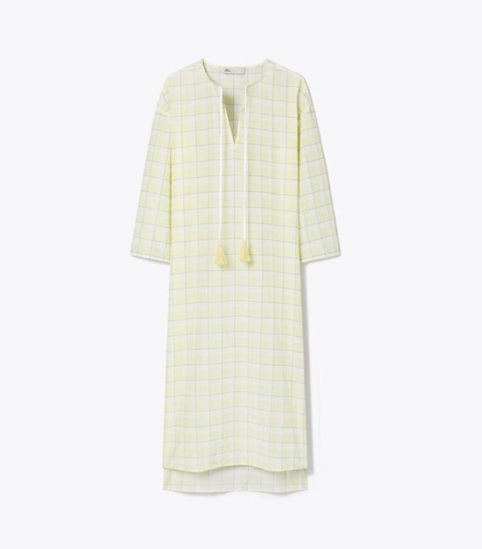 Plaid Cotton Caftan Plaid Cotton Caftan
