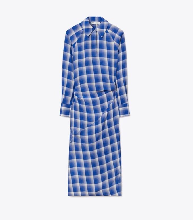 Plaid Viscose Shirtdress Plaid Viscose Shirtdress