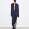Pleated Draped Viscose Dress