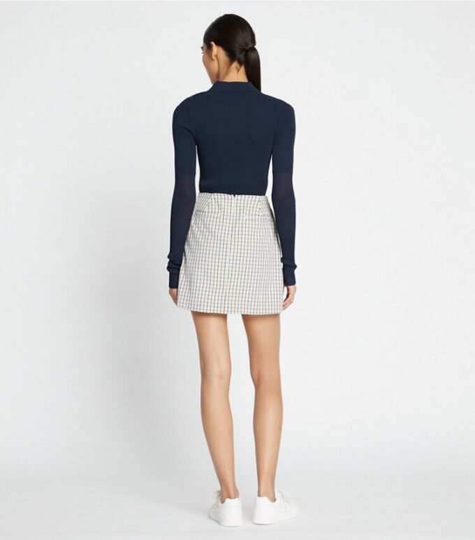 Pleated-Front Twill Golf Skirt Pleated-Front Twill Golf Skirt