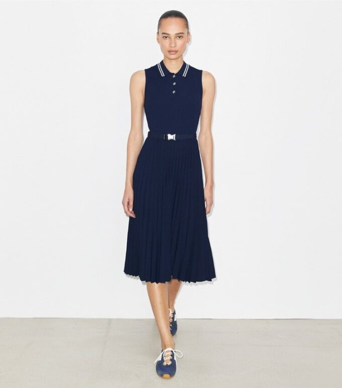 Pleated Viscose Dress