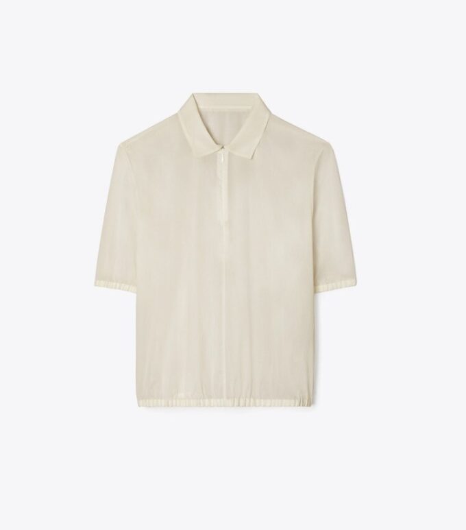 Poplin Zip Polo Poplin Zip Polo