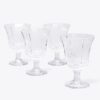 Pressed-Glass Wine Glass, Set Of 4