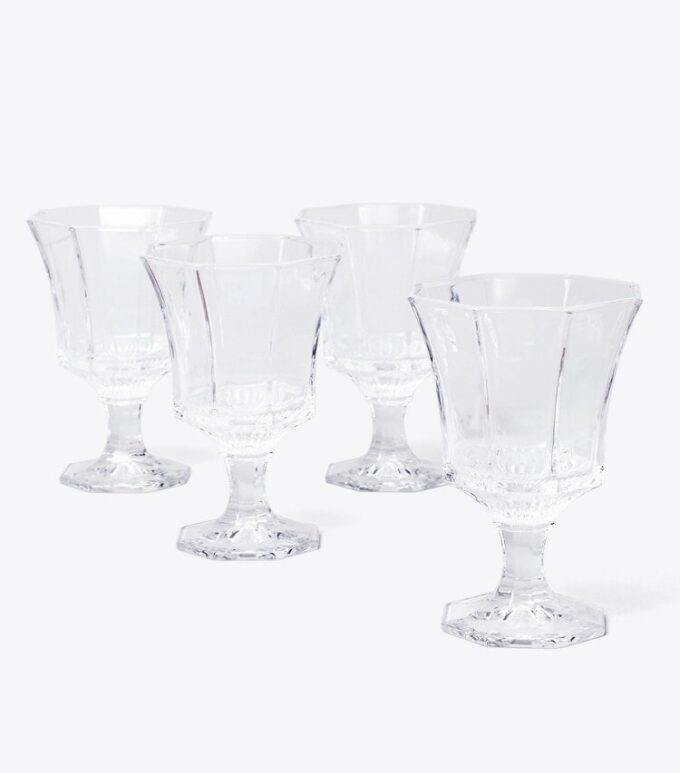 Pressed-Glass Wine Glass, Set Of 4