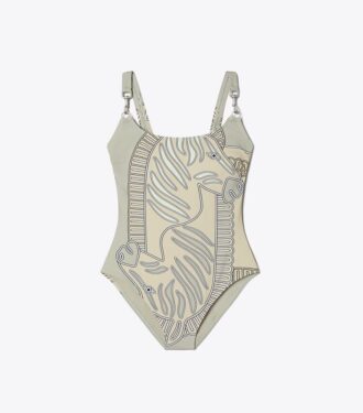 Printed Clip Tank Swimsuit Printed Clip Tank Swimsuit