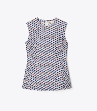Printed Cotton Poplin Top Printed Cotton Poplin Top