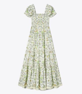 Printed Cotton Smocked Dress Printed Cotton Smocked Dress