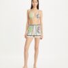 Printed Linen Camp Short