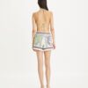 Printed Linen Camp Short