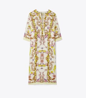 Printed Linen Gauze Caftan Printed Linen Gauze Caftan