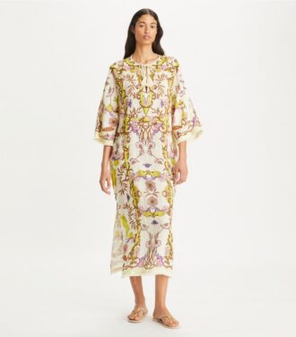 Printed Linen Gauze Caftan Printed Linen Gauze Caftan