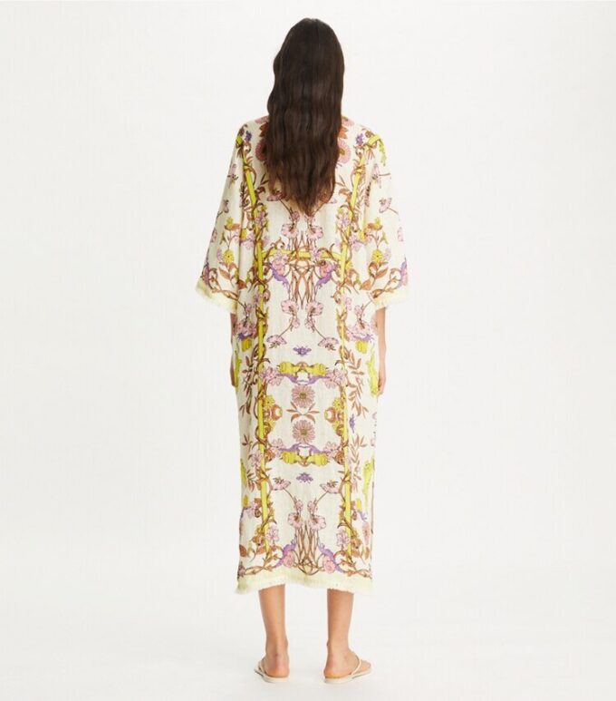 Printed Linen Gauze Caftan