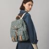 Printed Nylon Flap Backpack