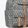 Printed Nylon Flap Backpack