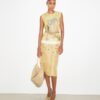 Printed Organza Shell Top
