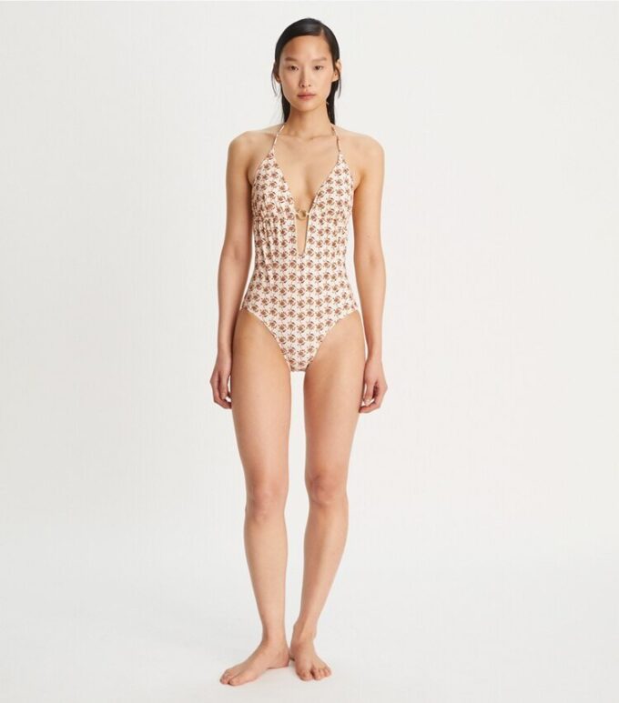 Printed Ring One-Piece Swimsuit
