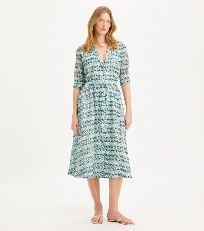 Printed Shirtdress Printed Shirtdress