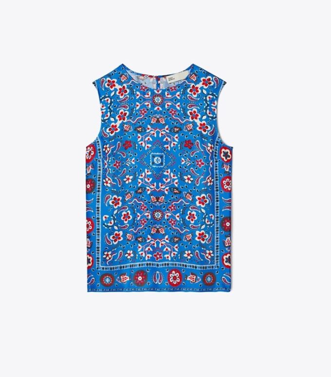 Printed Silk Shell