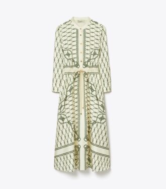Printed Silk Shirtdress Printed Silk Shirtdress