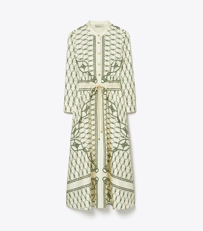 Printed Silk Shirtdress Printed Silk Shirtdress