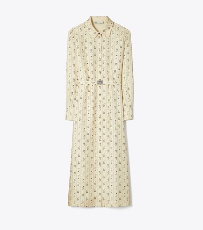 Printed Silk Shirtdress Printed Silk Shirtdress