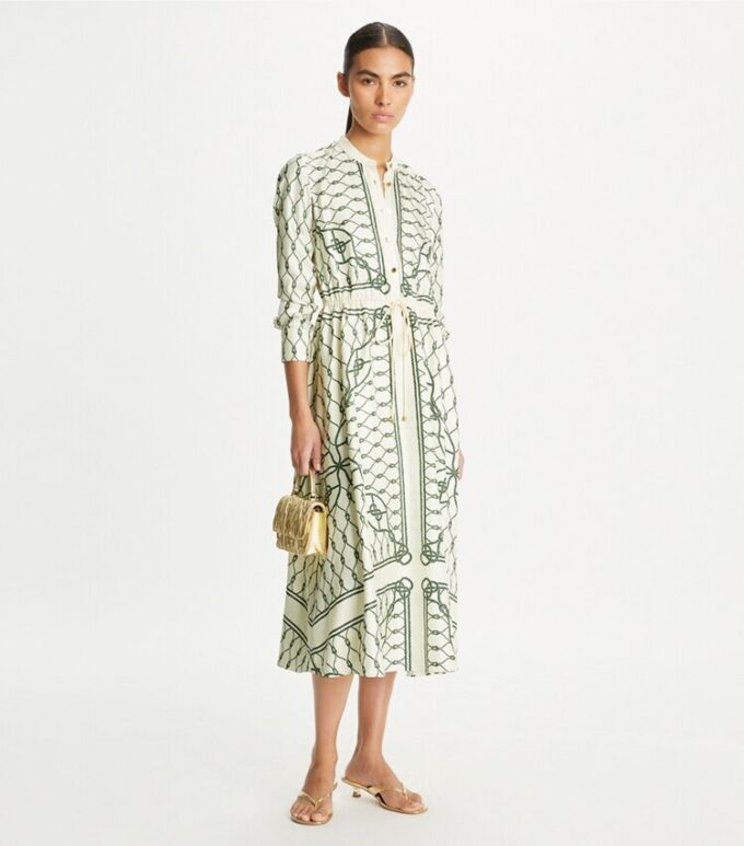 Printed Silk Shirtdress Printed Silk Shirtdress