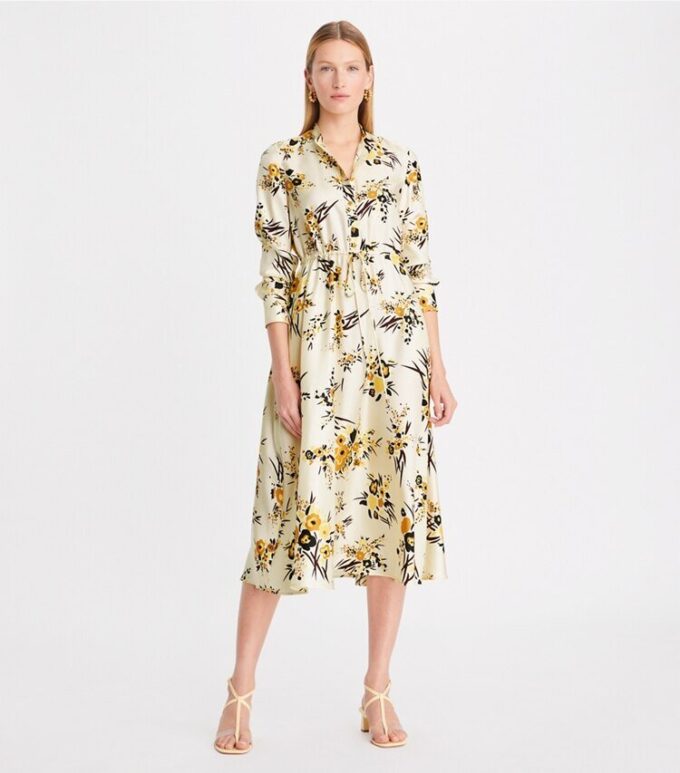 Printed Silk Shirtdress Printed Silk Shirtdress