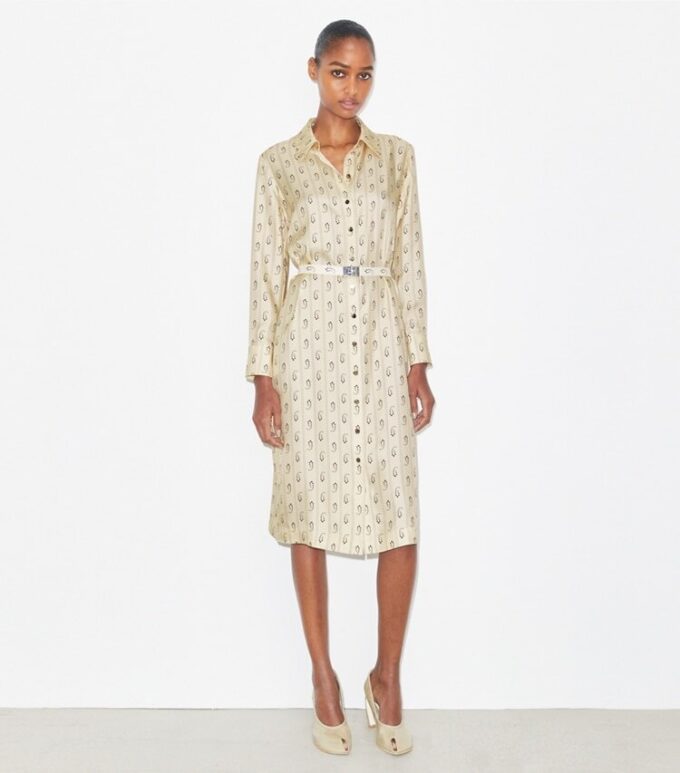 Printed Silk Shirtdress Printed Silk Shirtdress
