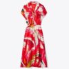 Printed Silk Twill Shirtdress Printed Silk Twill Shirtdress