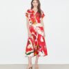Printed Silk Twill Shirtdress Printed Silk Twill Shirtdress