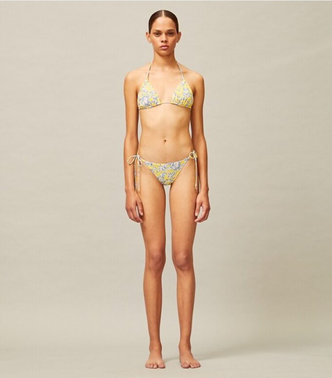 Printed String Bikini Top