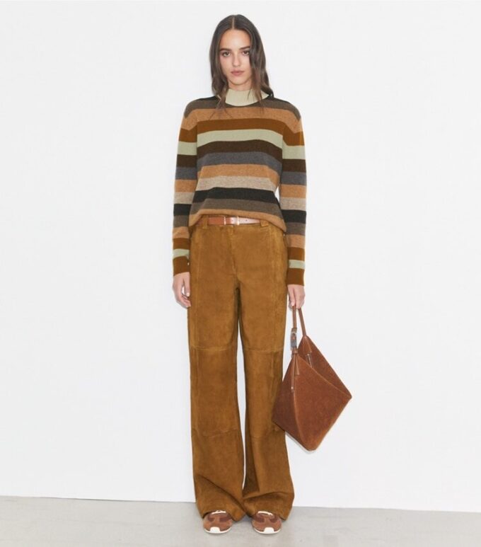 Relaxed-Fit Suede Pant