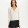 Ribbed Viscose Henley Ribbed Viscose Henley
