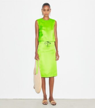 Deconstructed Satin Skirt