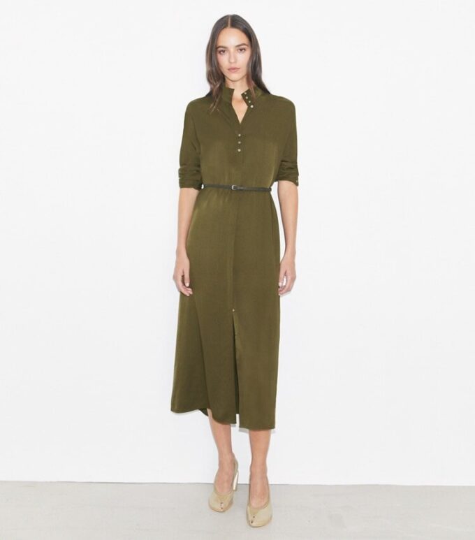 Satin Shirtdress Satin Shirtdress