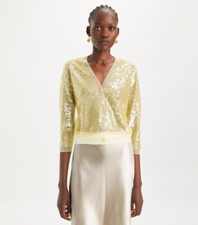 Sequin-Front Cardigan Sequin-Front Cardigan
