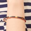 Serif-T Enameled Stackable Bracelet