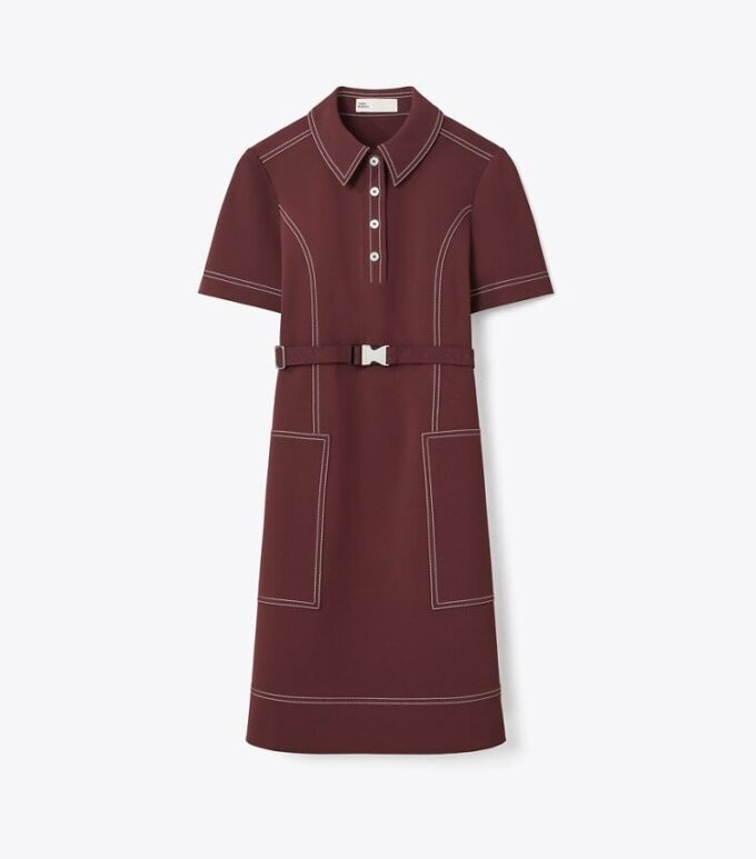 Short-Sleeve Pick Stitch Golf Dress Short-Sleeve Pick Stitch Golf Dress