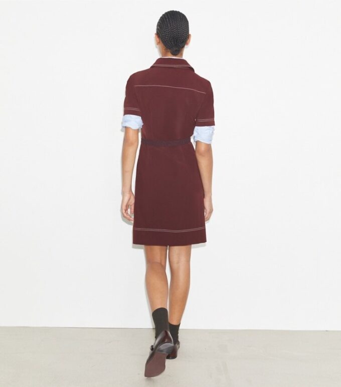 Short-Sleeve Pick Stitch Golf Dress Short-Sleeve Pick Stitch Golf Dress