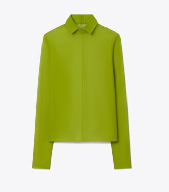 Silk Collared Top