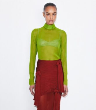 Silk Collared Top