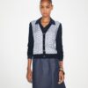Silk-Front Cardigan