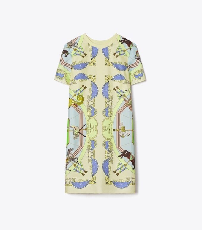 Silk-Front T-Shirt Dress Silk-Front T-Shirt Dress