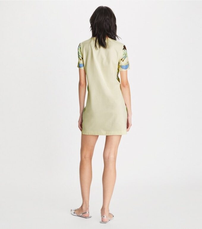 Silk-Front T-Shirt Dress Silk-Front T-Shirt Dress