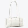 Small Crinkle Leather Marshmallow Satchel