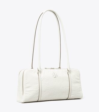 Small Crinkle Leather Marshmallow Satchel